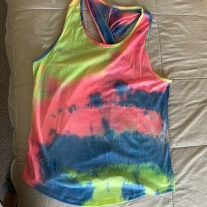 Racerback Neon Tie Dye Tank Top